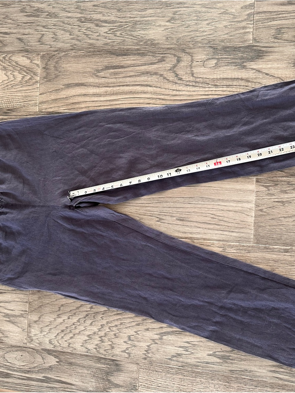 Casual Elastic-Waist Women’s linen Pants in steel blue